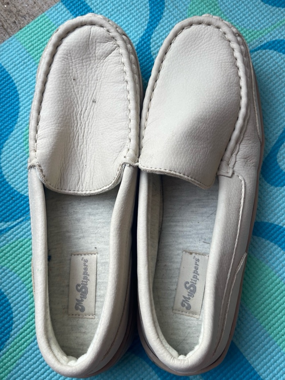 Dr. Scholl's Cream Leather Slip-On Loafers